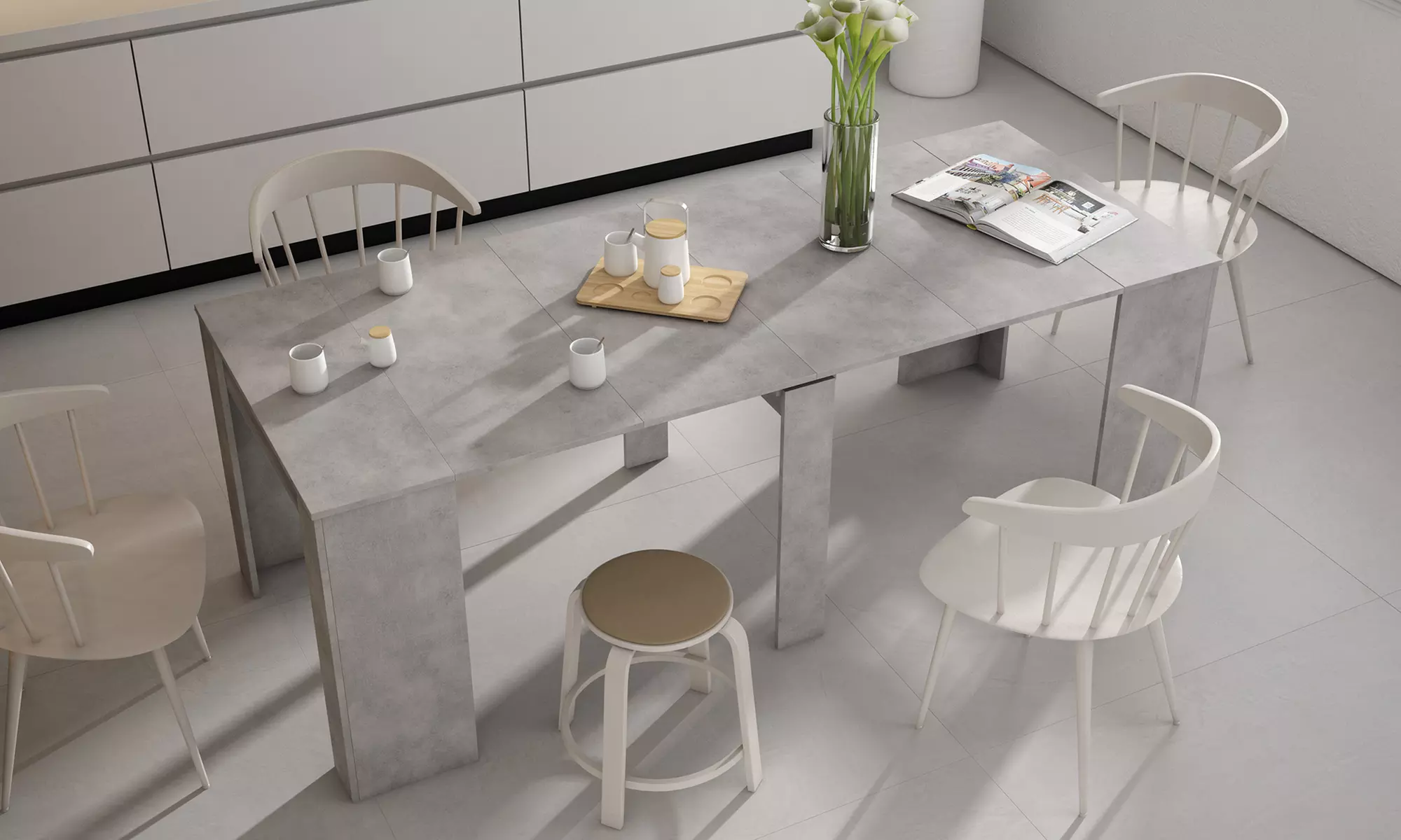 Extendable Console Table for 10 or 12 Diners