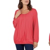 Image 6: Ladies Baggy Fit Ruched Neck Long Sleeve Top