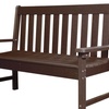 Image 5: Wood Effect Garden Bench in Dark Grey or Walnut