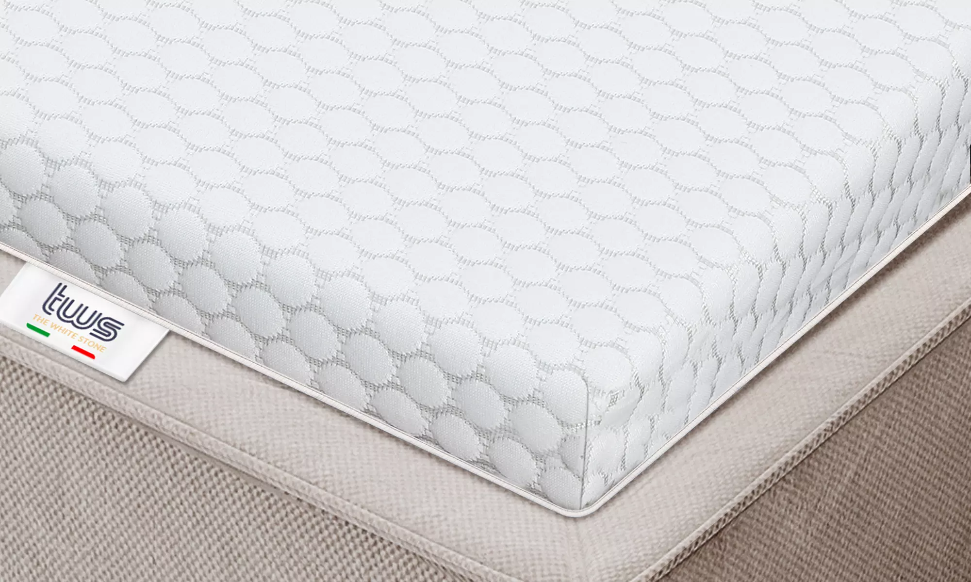 Soporte ergonómico con espuma de memoria The White Stone