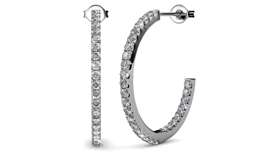 Image 8: 1 à 3 paires de boucles d'oreilles ornés de cristaux autrichiens