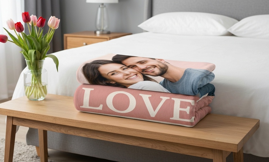 Image 3: Personalized Fleece Photo Blanket (3 Sizes) from Printerpix (Up to 92% Off)