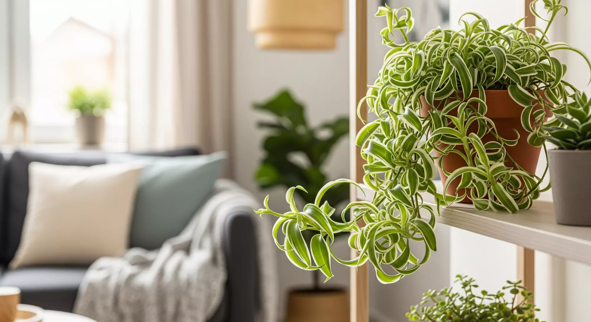 Curly Charm: Spider Plant 'Bonnie' – Easy Care & Air-Purifying from House Plant Shop with Free Shipping Up to 15%Off