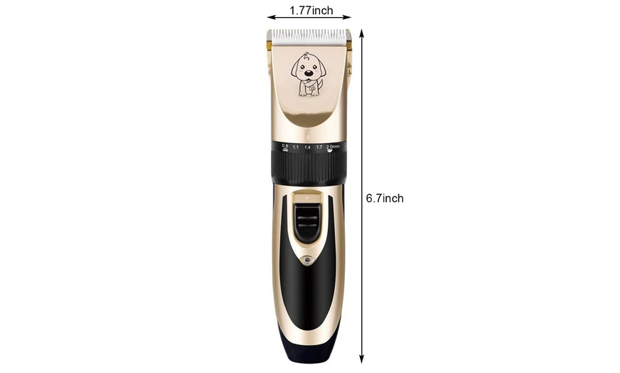 Image 5: Electric Pet Dog Hair Trimmer Razor Rechargeable Grooming Clippers set
