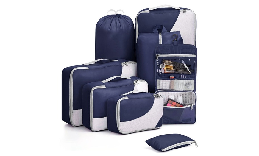Image 9: 8 Set Packing Cubes and Compression Bags in Assorted Colours and Sizes