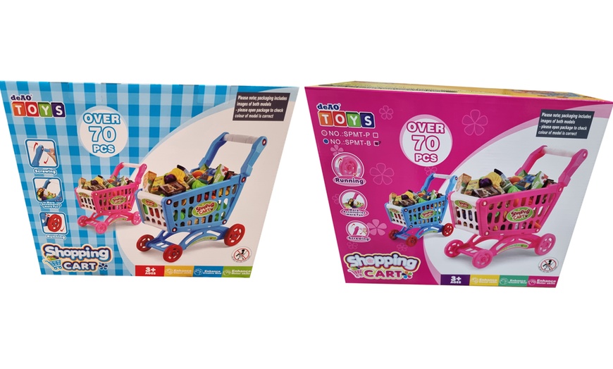 Image 10: deAO Shopping Cart Trolley for Children