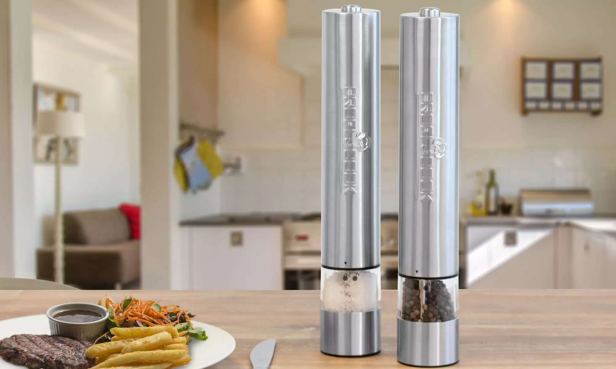 Proficook elektrisches Salz- und Pfeffermühlen-Set