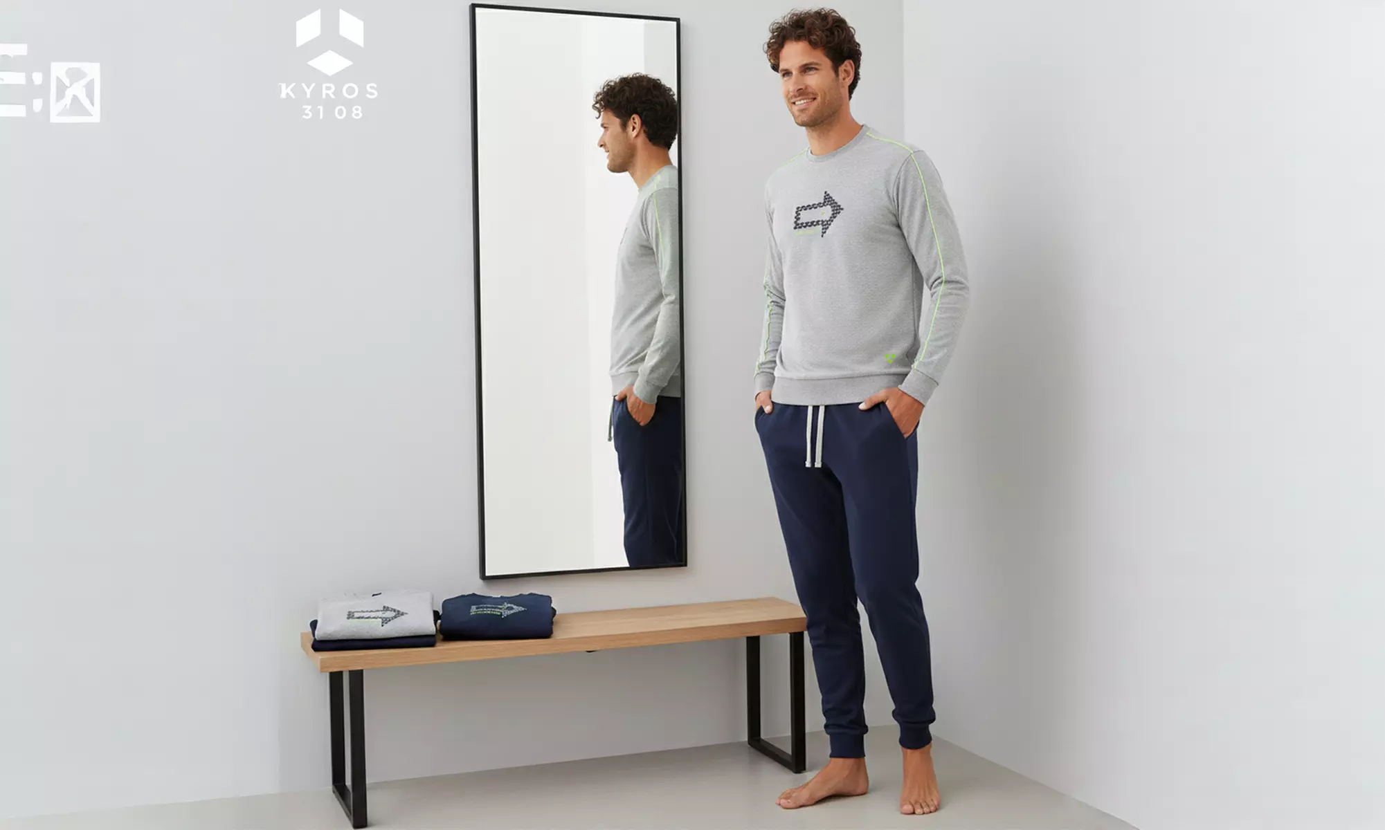 Kyros 3108 Herren-Pyjama für den Sommer