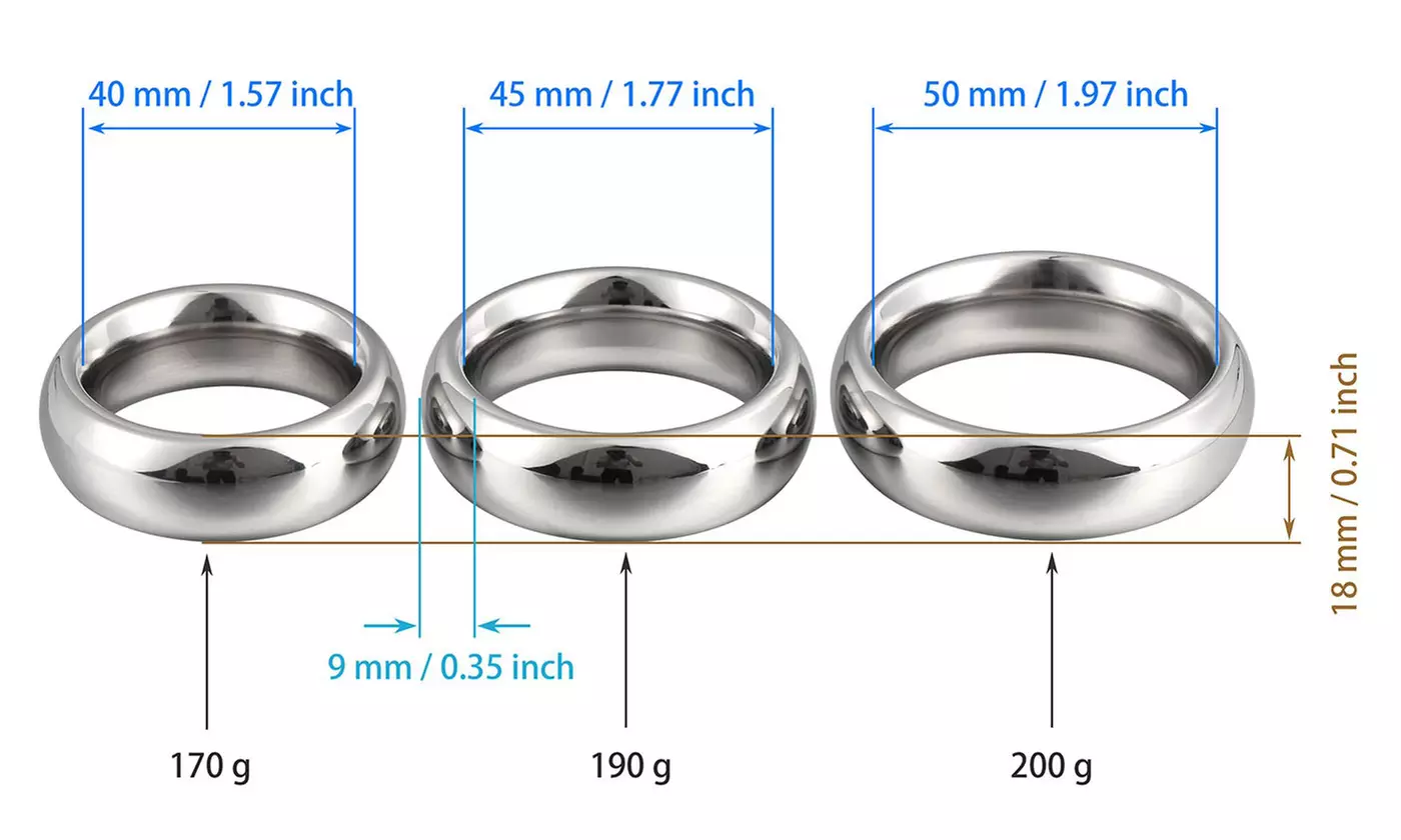 Stainless Steel C-Ring Penis Enlarger Erection Stay-Hard Sex Toy