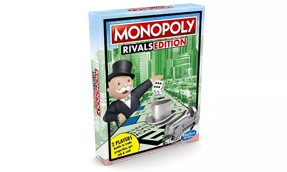 Hasbro Rivals Edition Board Games – Monopoly, Cluedo & Game of Life | Fast 2-Player Family Games
