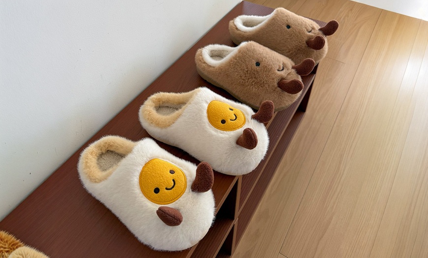 Image 2: Cosy Unisex Home Slippers with Non-Slip EVA Sole