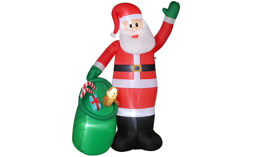 Image 5: Outsunny Inflatable Santa Christmas Decorations
