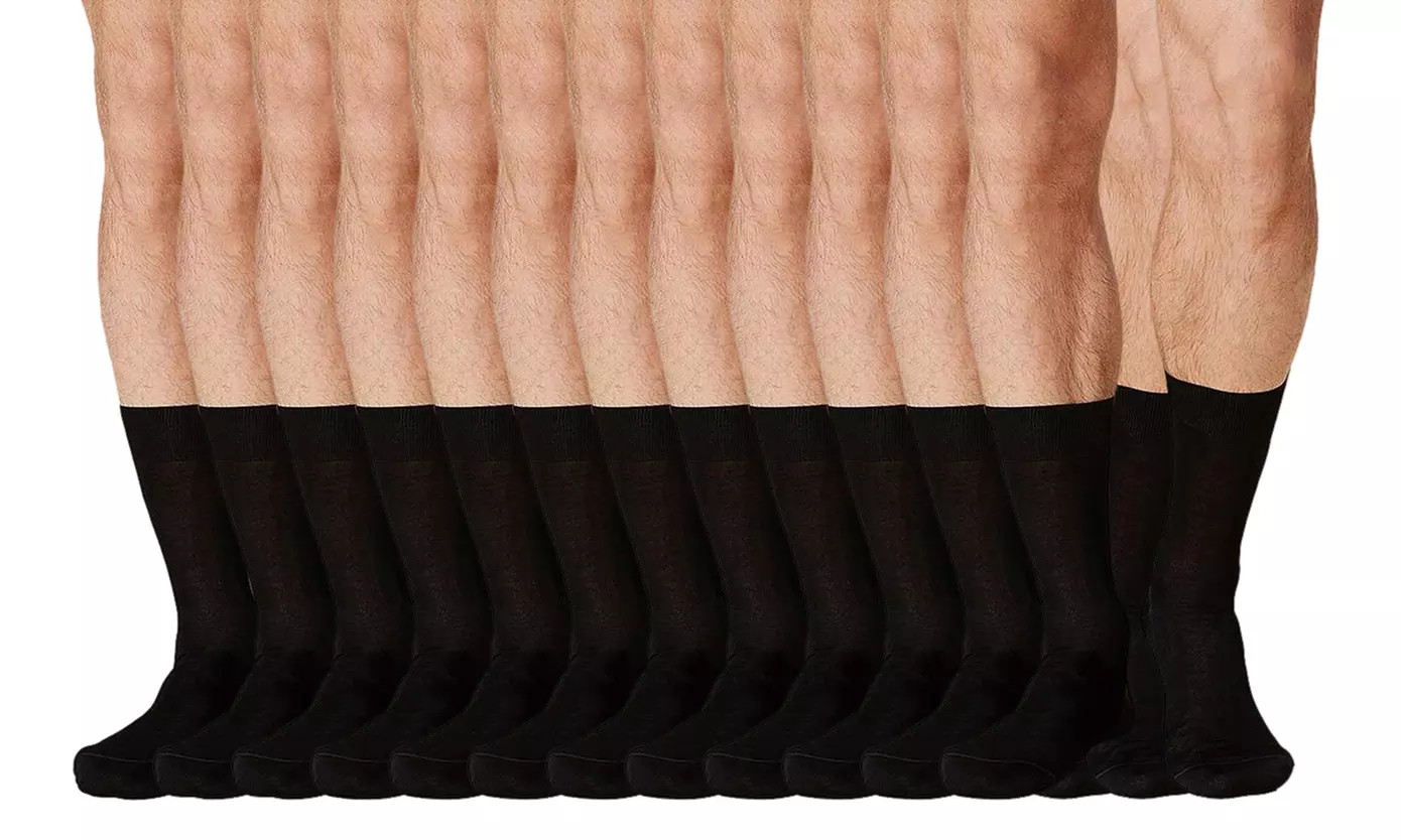 6, 12 o 24 paia di calze da uomo in filo di Scozia