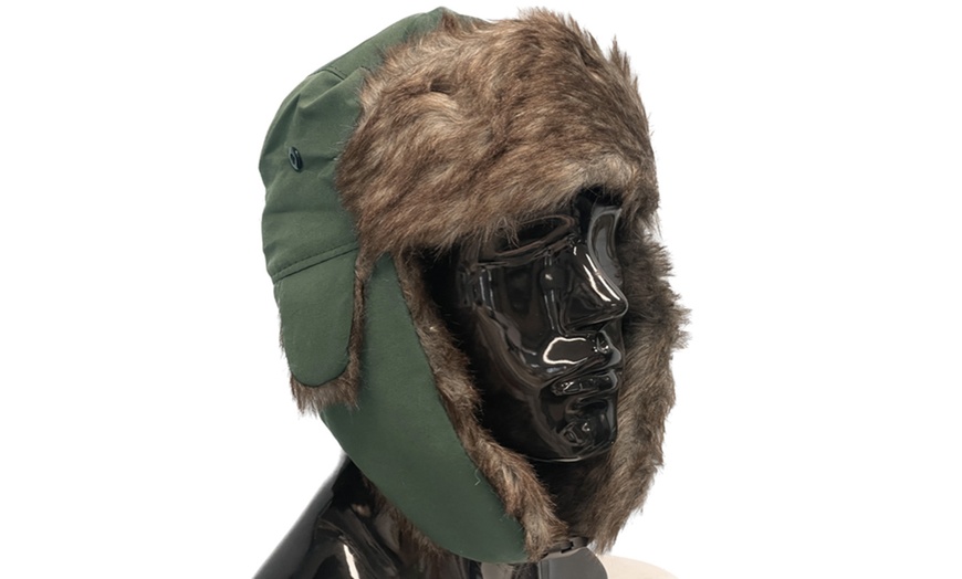 Image 4: Faux Fur Wind-Resistant Trooper Hat