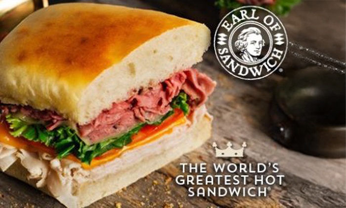 Enjoy an Invite-Only Deal: 50% Off a $20 Earl of Sandwich eGift Card—Only on the Groupon App!