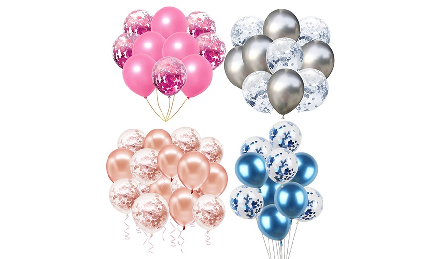 Image 2: Up to Four Packs of 20 Metallic and Confetti Balloons