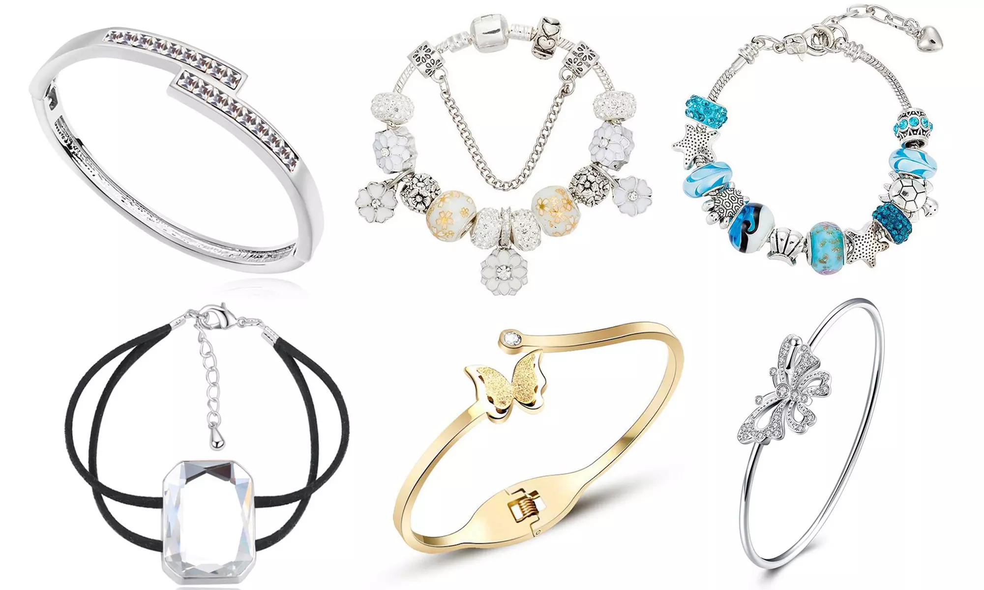 Sélection de bracelets ornés de perles ou cristaux Van Amstel, modèles au choix - Primary Image