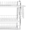 Image 3: Three-Tier Dish Drainer Rack Plate Draining Tray Board