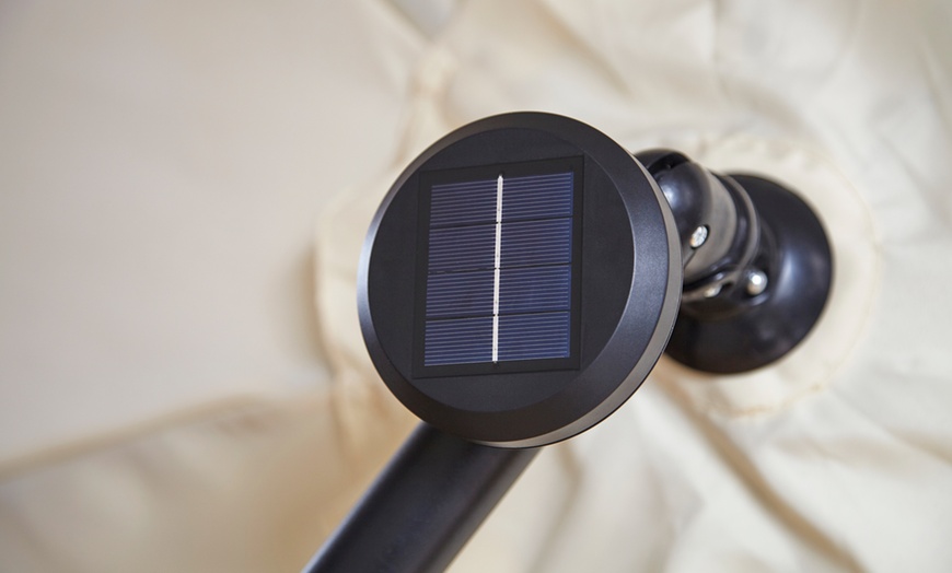 Image 6: Neo 3m Garden Outdoor Waterproof Freestanding Parasol LED Lights 