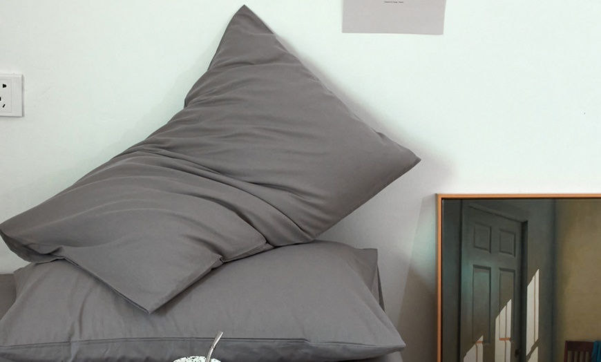 Image 22: Pure Cotton 2 Piece Pillowcase Set