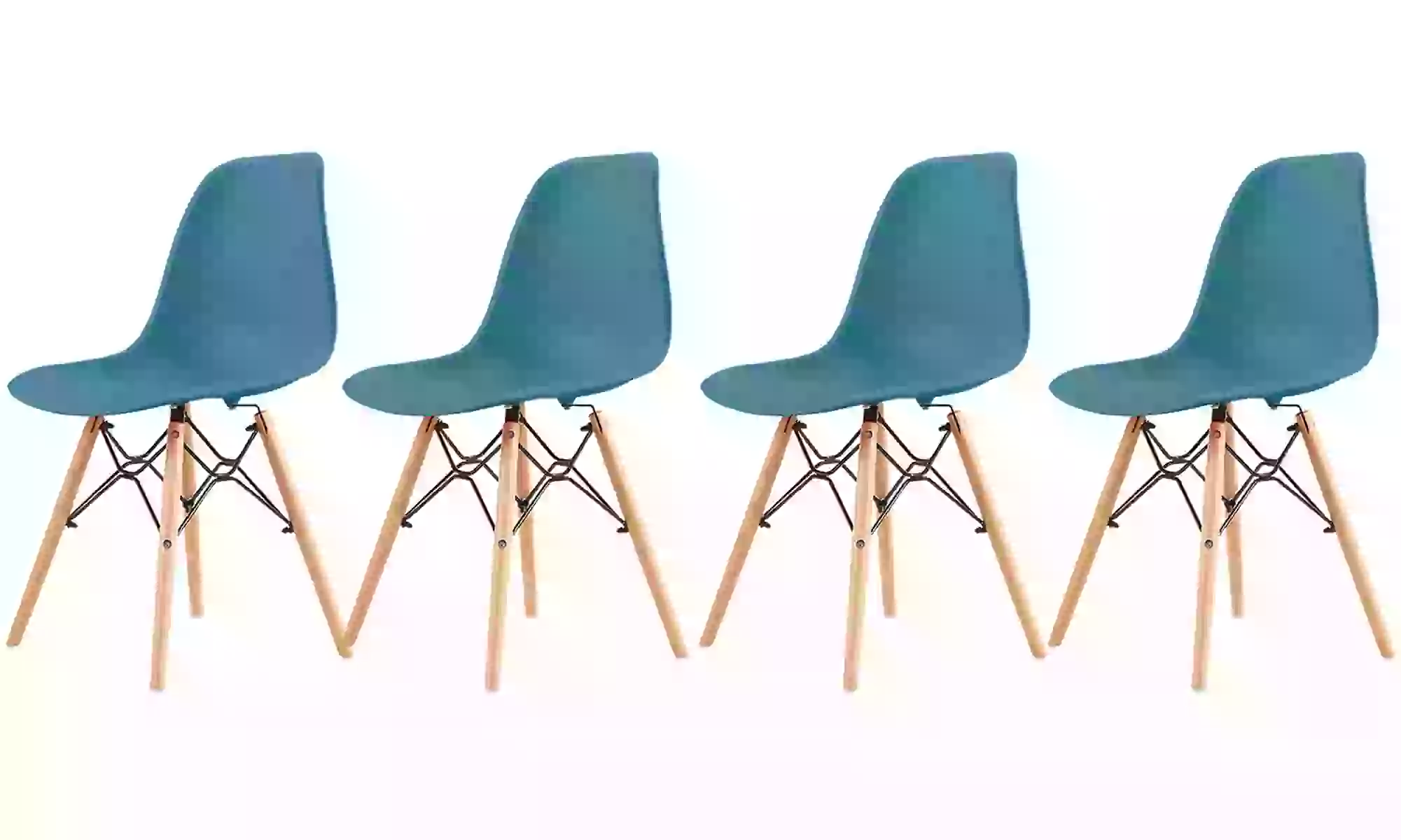 Silla de estilo escandinavo Christie con asiento redondo, de Sampur