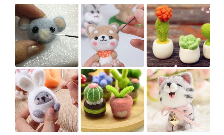 Image 11: 40 Pcs Needle Felting Kit for DIY Wool Felting