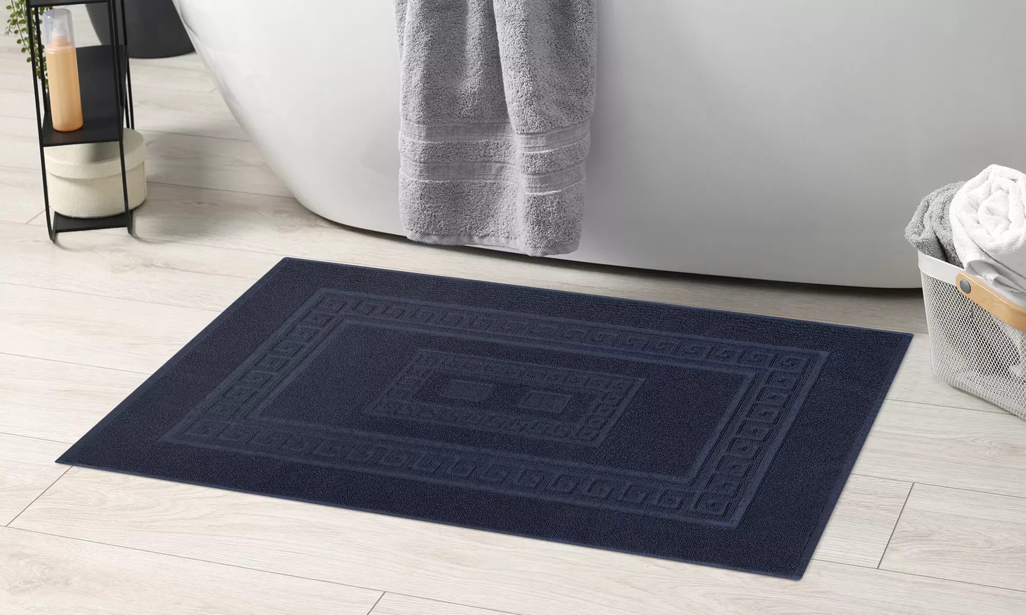 Alfombrilla de baño de tejido jacquard de alta absorción