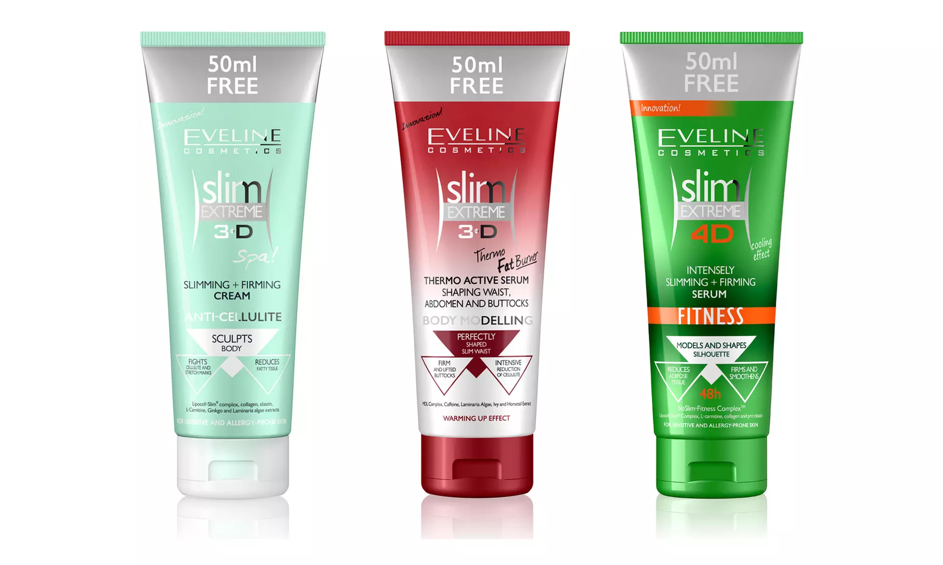 Eveline Slim Extreme 3D Thermo Active Serum Shaping Waist, Abdomen and Buttocks