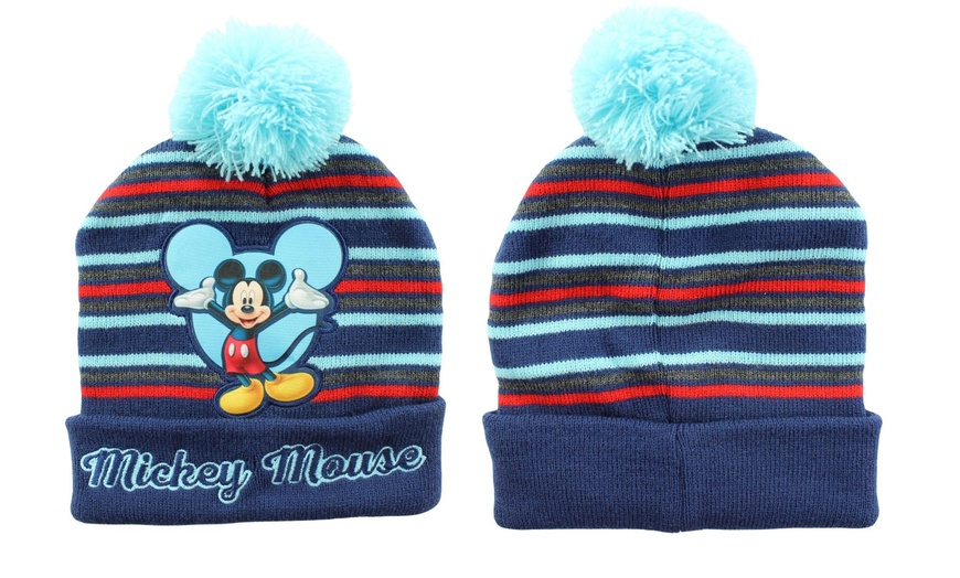 Image 26: Bonnet avec pompon Paw Patrol, Mickey ou Minnie