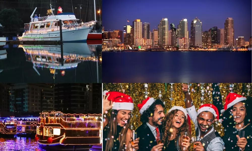 Experience Holiday Magic: San Diego Bay Parade of Lights Cruise on Luxury Yacht Peregrine - Primary Image
