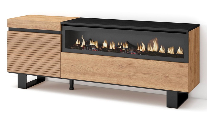 Image 23: TV-meubel met of zonder led-elektrische openhaard