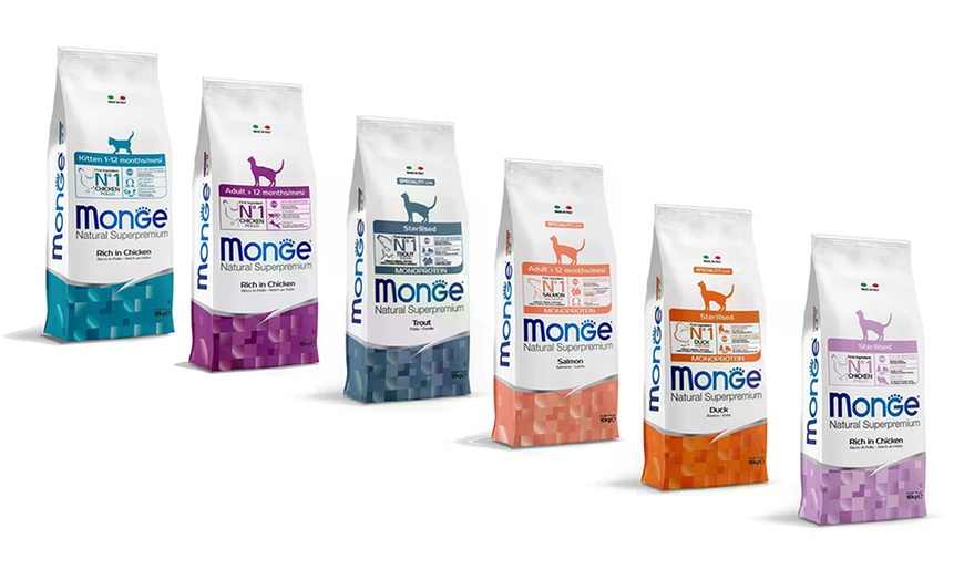 Image 1: 1 o 2 confezioni da 10 kg di cibo per gatti Monge Natural 