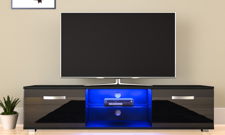 Image 71: Vida Designs Cosmo Two-Door TV Unit with Optional LED