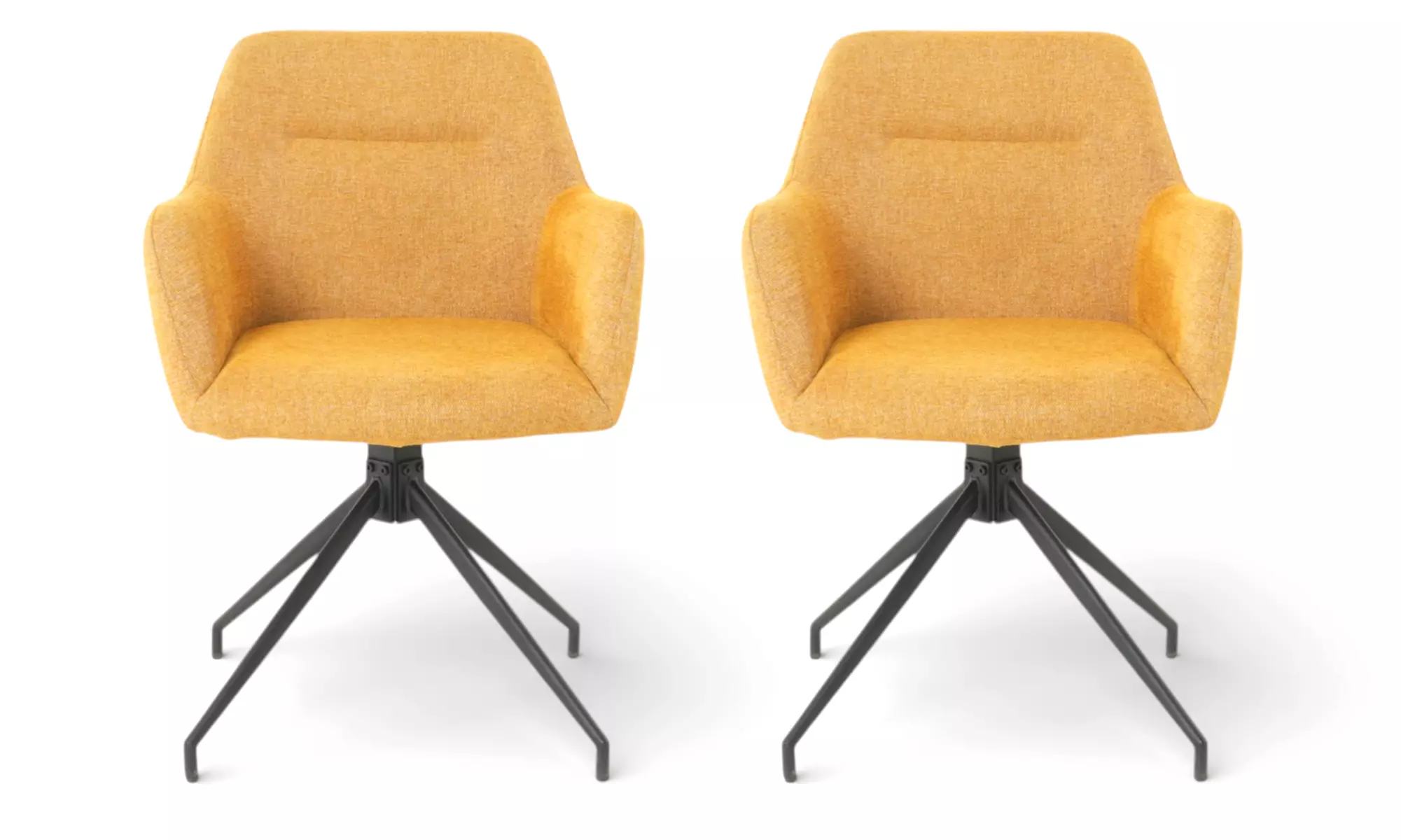 Lot de 2 chaises pivotantes "Morini" en tissu