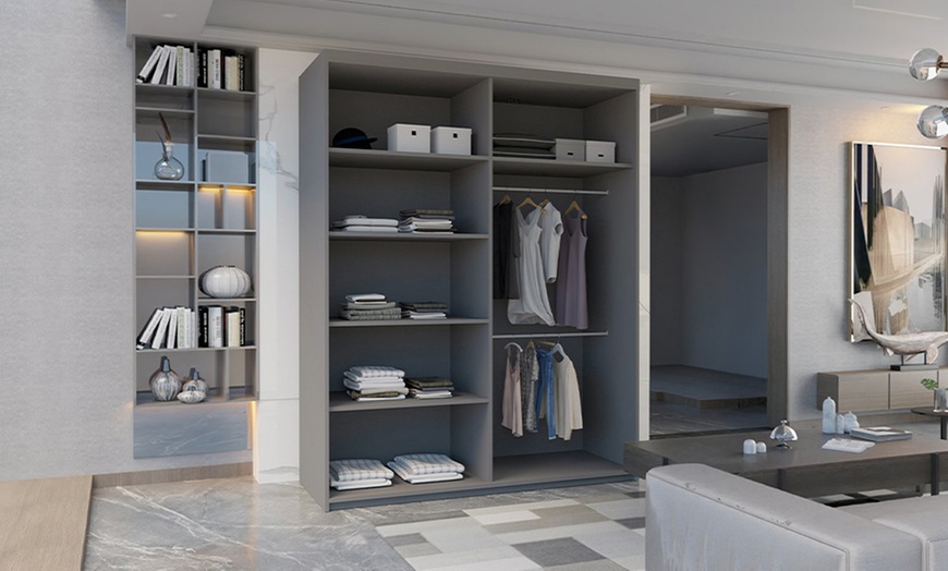 Image 7: Moscow Sliding Wardrobe with Central Mirror 