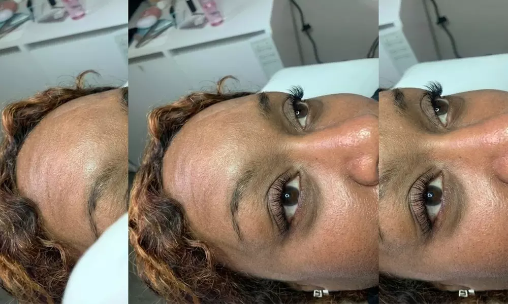 Full Set of Classic or Hybrid Eyelash Extensions in Jet Black or Brown