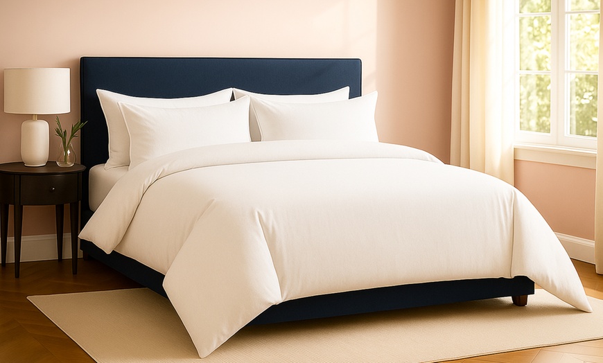 Image 1: Funda de almohada blanca lisa, Sampur