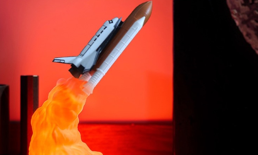 Image 9: 3D Space Rocket Lamp