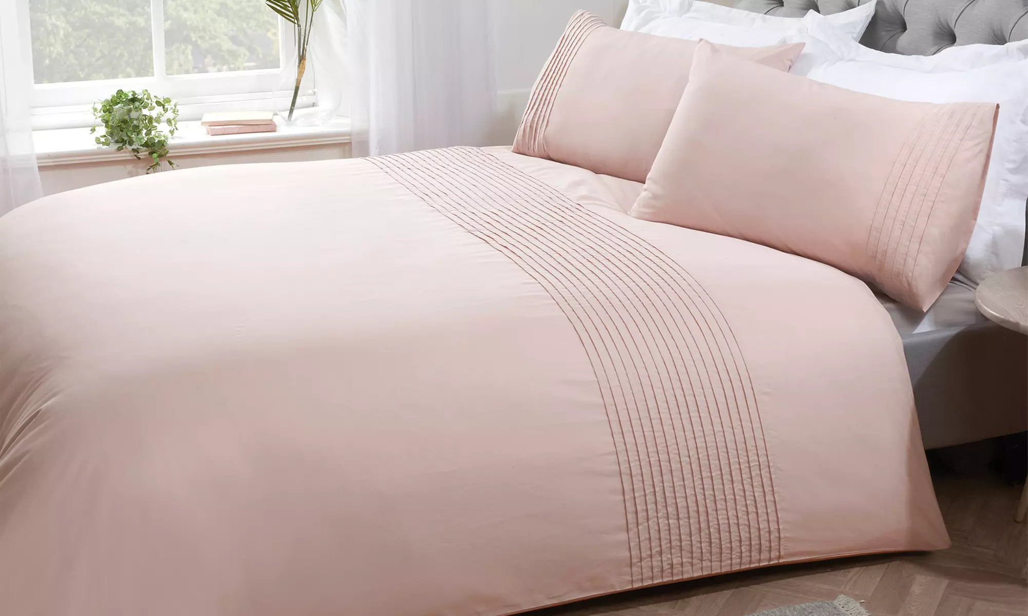 Polycotton Pintuck Duvet Set
