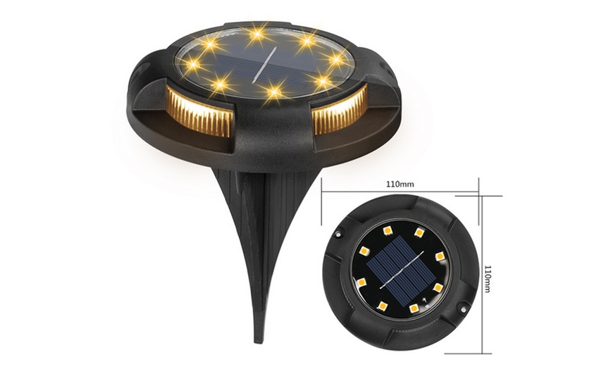 Image 8: Two or Four 12-LED Outdoor Garden Solar Underground Lights