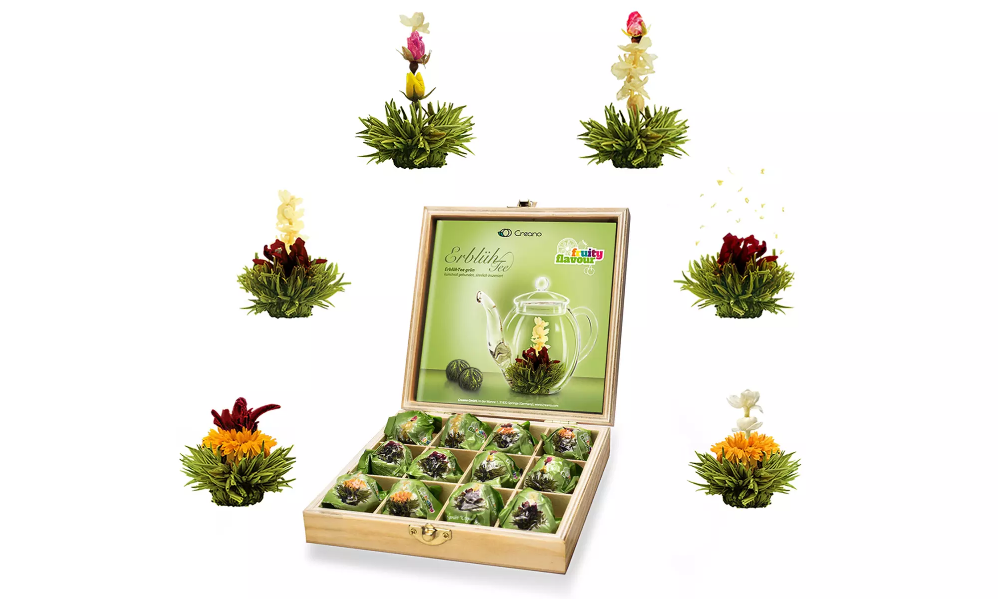 Coffrets cadeaux exclusifs fleurs de thé de Creano