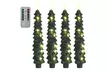4-Pack of Christmas Tree Flameless Taper Candles with Remote Timer - Image 2