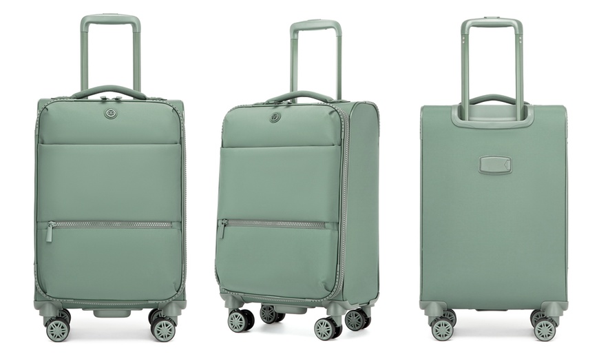 Image 7: Maleta blanda ligera de 20 pulgadas con neceser extraíble