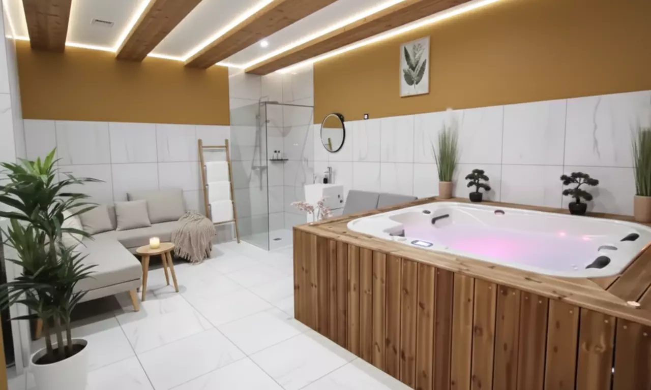 Spa privatif avec sauna, bains à remous et boissons