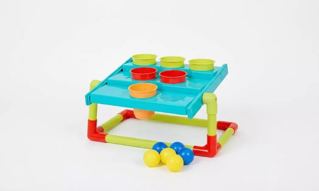 2-in-1 Ball Bouncing Cup Game Party Pong Toss Game for Kids