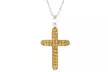 Sterling Silve Cross Necklace With Crystals From Swarovski - Second Medium
