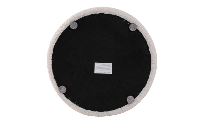 Image 8: Round Channel Upholstered Ottoman