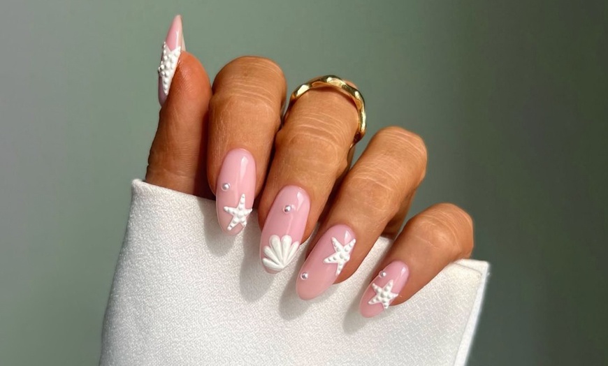 Image 2: Transform your Nails with Hard gel Nail Extension with design