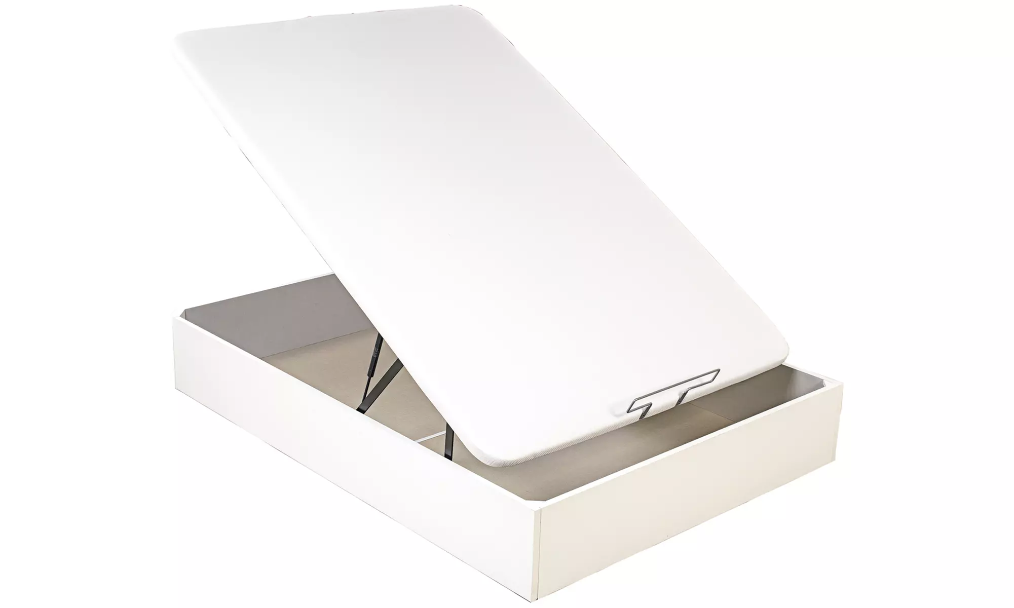 Canapé Abatible Altura 32cm Blanco ENVIO Y MONTAJE GRATIS, Gran Capacidad, Madera, Tapa 3D