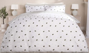 Bee-Print Reversible Duvet Set